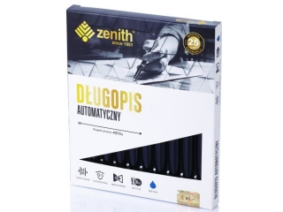 Długopis automatyczny metalowy 0, 8 mm ZENITH 60 CLASSIC czarny korpus - 10 szt. box [opakowanie=10szt]