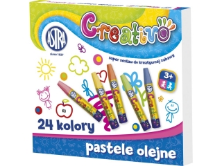 Astra Creativo - Pastele olejne heksagonalne 24 kolory