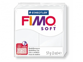 Kostka FIMO soft 57g, biay, masa termoutwardzalna, Staedtler [opakowanie=6szt]