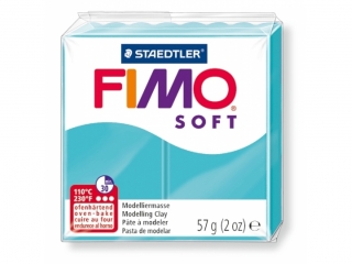 Kostka FIMO soft 57g, turkusowy, masa termoutwardzalna, Staedtler [opakowanie=6szt]
