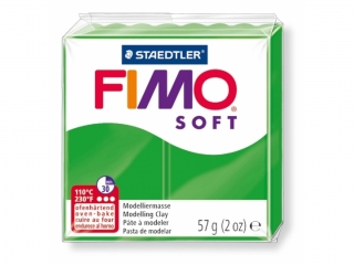 Kostka FIMO soft 57g, zielony, masa termoutwardzalna, Staedtler [opakowanie=6szt]