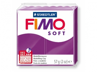 Kostka FIMO soft 57g, fioletowy, masa termoutwardzalna, Staedtler [opakowanie=6szt]