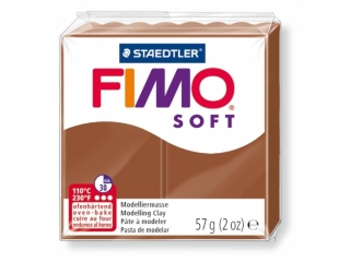 Kostka FIMO soft 57g, brzowy, masa termoutwardzalna, Staedtler [opakowanie=6szt]