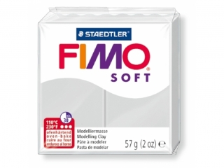 Kostka FIMO soft 57g, jasno szary, masa termoutwardzalna, Staedtler [opakowanie=6szt]