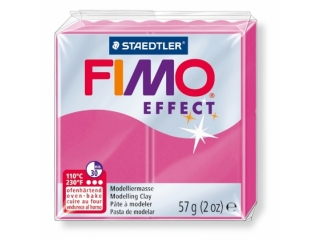 Kostka FIMO effect 57g, rubinowy krysztaowy, masa termoutwardzalna, Staedtler [opakowanie=6szt]