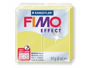 Kostka FIMO effect 57g, cytrynowy, transp-perowy, masa termoutwardzalna, Staedtler [opakowanie=6szt]