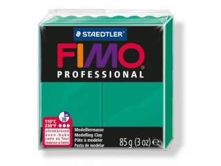 Kostka FIMO professional 85g, zielony, masa termoutwardzalna, Staedtler [opakowanie=4szt]