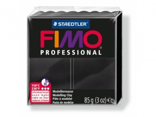Kostka FIMO professional 85g, czarny, masa termoutwardzalna, Staedtler [opakowanie=4szt]