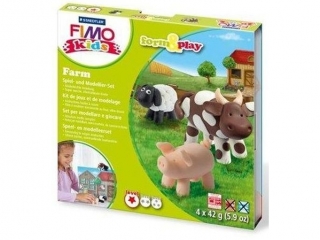 Zestaw FIMO Kids FormxPlay, Farma, 4 x 42g + akcesoria, Staedtler