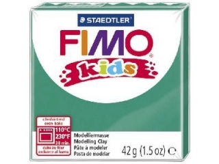 Kostka FIMO Kids, 42g, zielony, masa termoutwardzalna, Staedtler [opakowanie=6szt]