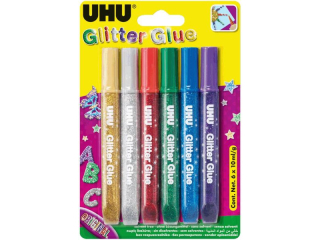 KLEJ BROKATOWY 6 KOL. X 10ML ORIGINAL BLISTER UHU