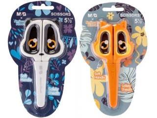 Nożyczki szkolne Animal Planet 13, 6cm, z zabezpieczeniem ostrza, miękki uchwyt, MG