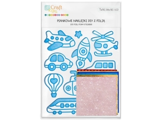 PIANKOWE NAKLEJKI DIY Z FOLI - POJAZDY, 11 SZT. [opakowanie=5szt]