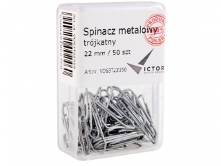 SPINACZ METALOWY TRÓJKĄTNY 45MM OP3 20 SZT. VICTORY OFFICE
