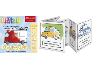 Ksieczka - kolorowanka "Pojazdy" (ISBN 9788360162606), Monumi