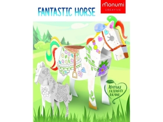 Kolorowanka CubeHead 3D, "Fantastic Horse", Normal, Monumi