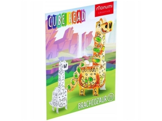 Kolorowanka CubeHead 3D, "Brachiozaur", Normal, Monumi