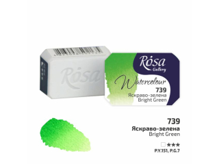 ROSA GALLERY FARBA AKWARELOWA  BRIGHT GREEN 739 2, 5 ML