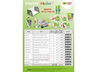 Pakiet DISPALY kolor2 - o wartoci 642 z + gratis 48 szt kleju 8g
