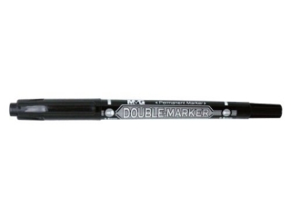 Pisak permanentny dwustronny Double Marker, czarny, 0.8mm/2.8mm, MG [opakowanie=12szt]