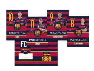 Zeszyt MO A5 16k trzy linie kolor FC Barcelona Barca Fan 4