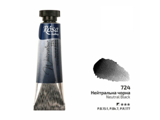 ROSA GALLERY FARBA AKWARELOWA NEUTRAL BLACK 724 10 ML TUBA [opakowanie=4szt]