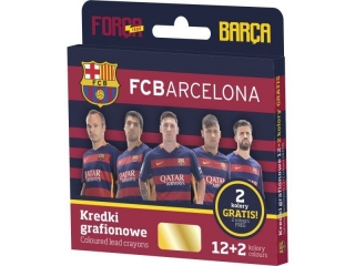 Kredki grafionowe 12 kolorów - FC Barcelona