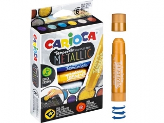 Farby w sztyfcie TEMPERELLO 6 kol. metalicznych (42674) KWBN24