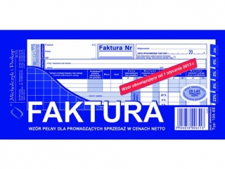Druk -Faktura 1/3 A-4(pena)
