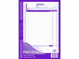 Druk -Rachunek A4 dla zwol.z VAT