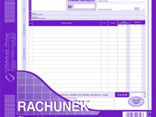 Druk -Rachunek 2/3 A4 dla zwol.z VAT
