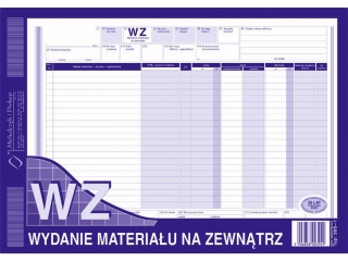 Druk -WZ Wydanie mat.na zewntrz  A4