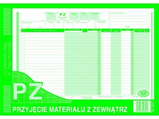 Druk -PZ Przyjcie mater. z zewntrz A4