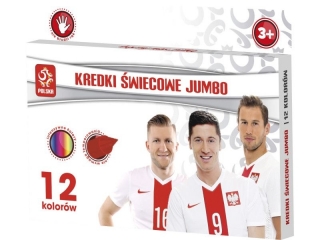Kredki świecowe 12 kolorów - PZPN