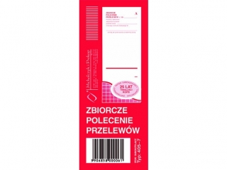 Druk -ZB Zbiorcze polecenie przelewu