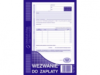 Druk -Wezwanie do zapaty A5