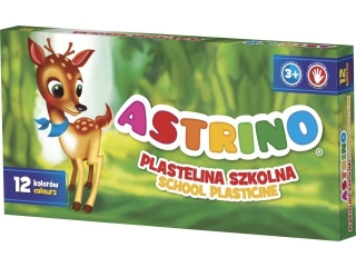 Plastelina szkolna Astrino 12 kolorw [opakowanie=5szt] ASPROM