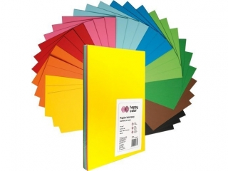 Karton kolorowy 170g , A4, 100 ark, 10 kol. , Happy Color