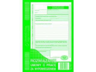 Druk -Rozwizanie umowy o prac za wypow.