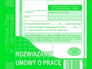 Druk -RUP Rozw.umowy o prac za por.stron