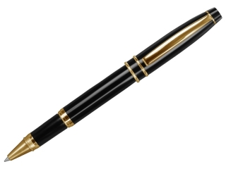 Pira kulkowe NOKTURN - czarno-zote, wkad Ceramic Roller SCHMIDT Tech. niebieski Etui [opakowanie=1szt]