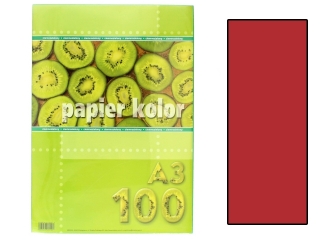 Papier (jk) A3-100 czerwony