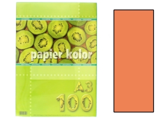 Papier (jk) A3-100 pomarańczowy