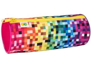 Piórnik saszetka tuba z 1 zamkiem, PIXI rainbow, Happy Color