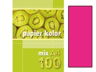Papier (jk) A4-100 różowy (fluo)