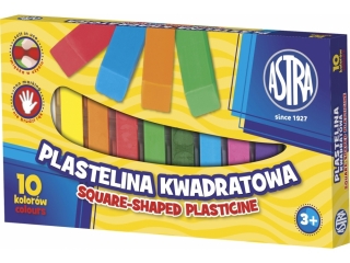 Plastelina Astra kwadratowa 10 kolorw (9.82 proc.) ASPROM