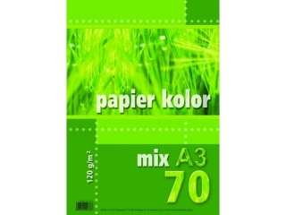 Papier kolor mix A3-70 120g