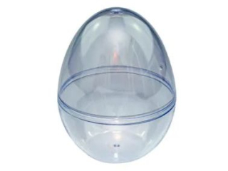 Akrylowe jajko stojące rozmiar: 90mm x 120mm  kolor: transparentny opakowanie: 5 szt