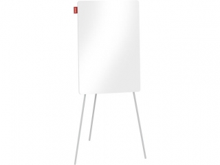 FLIPCHART NA TRÓJNOGU MEMOBE, SZKLANY BIAŁY, SUCHOŚCIERALNY MAGNETYCZNY, 70X100XH180 CM