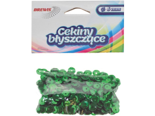 Cekiny byszczce 6mm 10g. B140 zielony